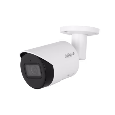Cámara IP Bullet 8MP WizSense Dahua Lente fijo 2.8mm IR30m SMDPlus Protección perimetral PoE - Metalica IP67