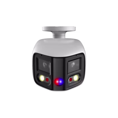 Cámara IP Bullet 8MP WizSense Dahua Empalme dual TIOC de 2X4MP Gran angular de 180° Focal fija IP67