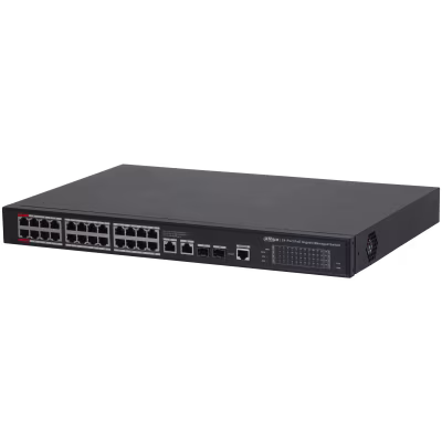 Switch Dahua 28 Puertos Gigabit administrado / PoE / Puerto Óptico 2 / Gestión de red de 2 capas