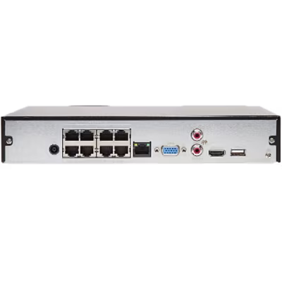 NVR de 8 Canales Dahua 8MP / 8 Puertos PoE / H.265 / Ancho de banda 80 Mbps