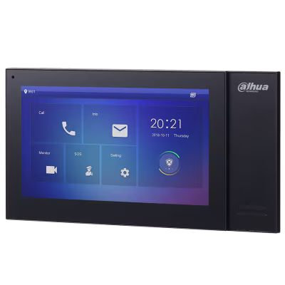 Pantalla VTH Táctil Capacitiva 7'' Dahua / Vigilacia IPC / Admite PoE Estandar / Tarjeta MicroSD 8GB