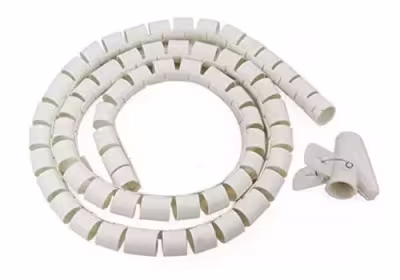 Organizador de Cables en forma de espiral Color: Blanco Longitud: 10mm x 2m