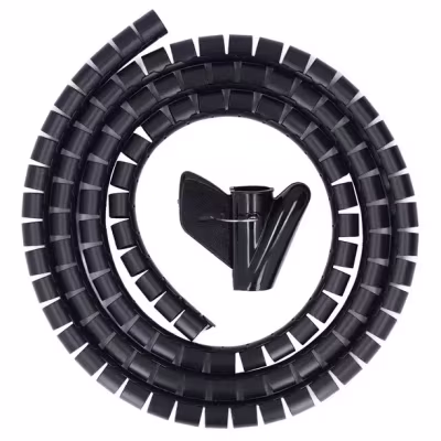 Organizador de Cables en forma de espiral / Color: Negro / Longitud: 16mm x 2m