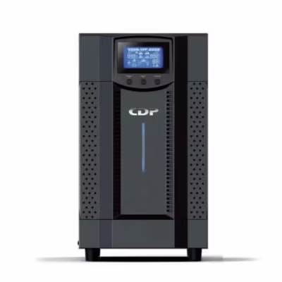 UPS de torre en línea de doble conversión para montaje en piso con amplio rango de voltaje de entrada de 60VCA a 150VCA y voltaje de salida seleccionable de 100-110-115-120-125VCA