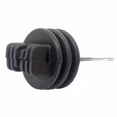 Aislador de paso plastico para cerco electrico (PAQUETE 50UND) (INCLUYE PERNOS, TUERCAS Y ARANDELAS)