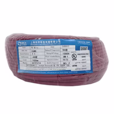 Cable para paneles solares / Bobina de 100Mts / Calibre: 10AWG / Rango de voltaje: 1000V / Color Rojo