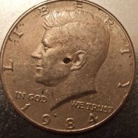 کارشناسی سکه نیم دلار 1984 دارای اشتباه