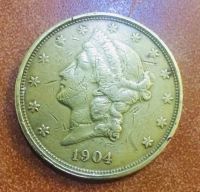 قیمت سکه بیست دلاری طلا 1904