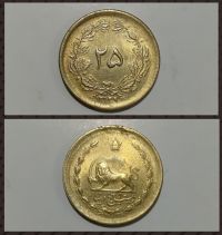 کیفیت سکه 25 دینار 1329