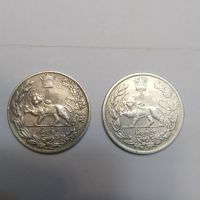 سکه 5000 دینار تصویری احمد شاه و رضا شاه
