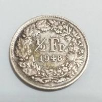 سکه نیم فرانک سوییس 1948