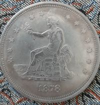 اصالت سکه trade dollar 1878