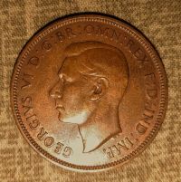 کیفیت و قیمت سکه ۱ پنی ۱۹۳۷ انگلستان 