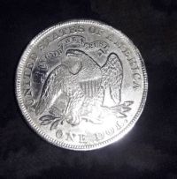 سکه یک دلاری ساخت امریکا سال 1845
