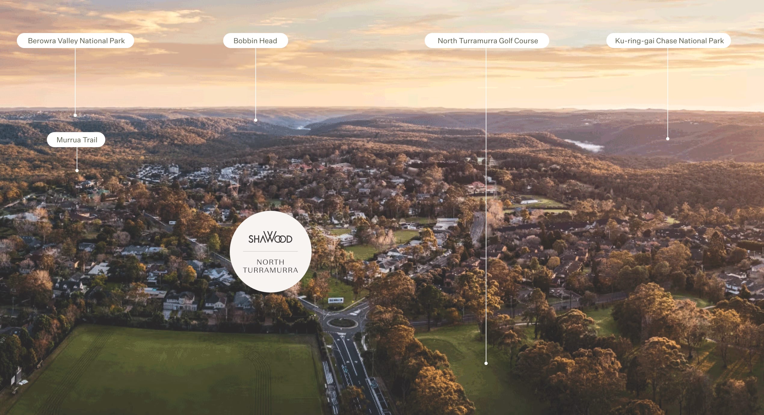 LOCATION designs shawood north turramurra aerial