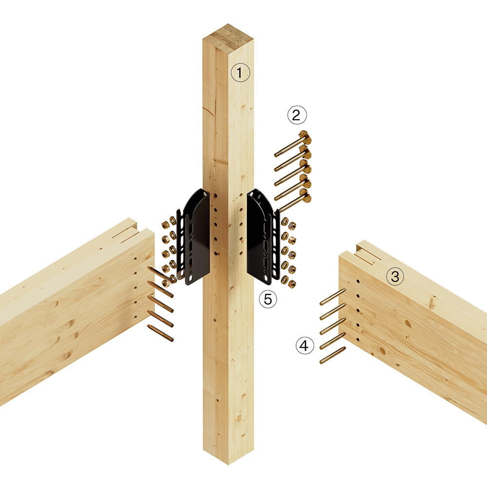 SHAWOOD Post and Beam x Metal Joint
