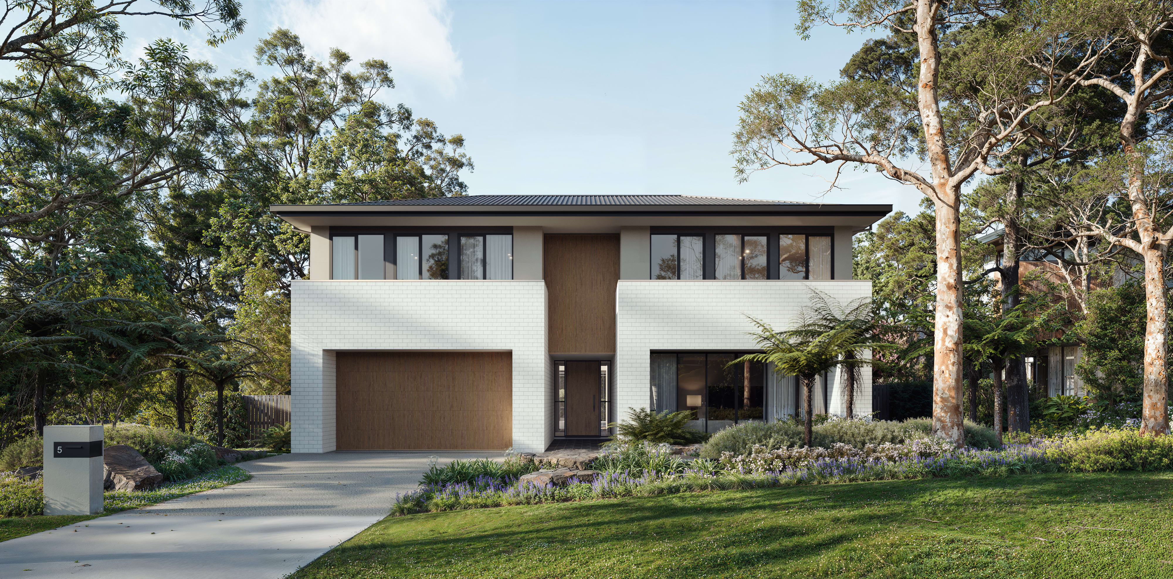 Artist's impression of exterior of 5 Murrua Road, North Turramurra