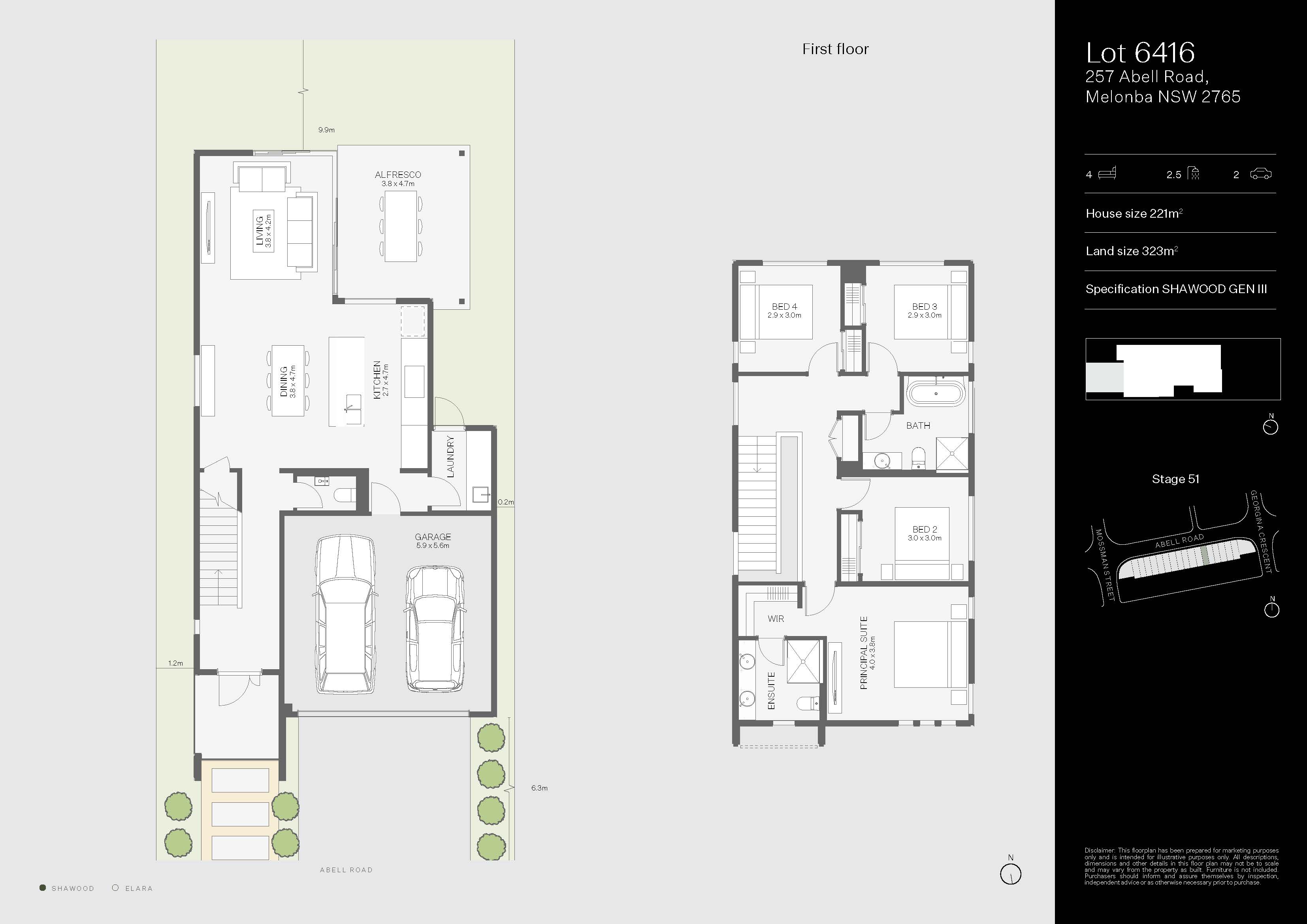 Lot 6416 Abell Road Floorplan