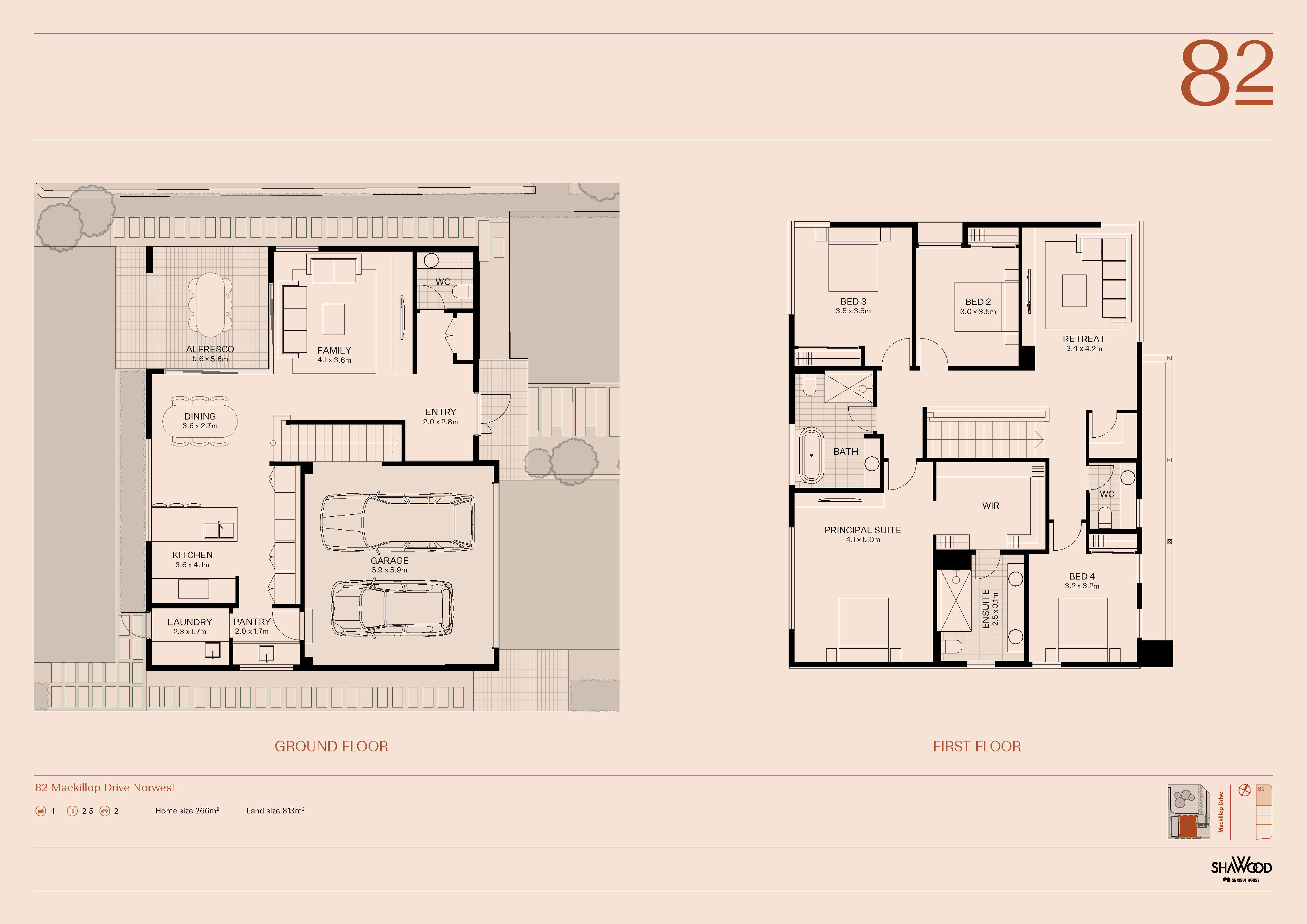 82 Mackillop Drive Floorplan Lot 1