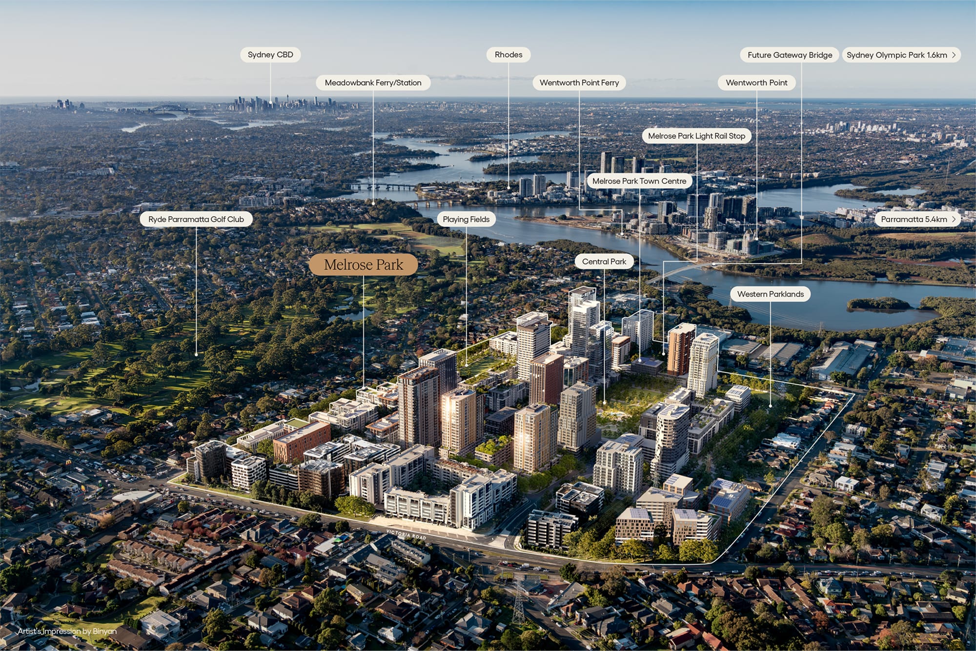SEKI000P43 Masterplan Aerial Map Melrose Park v5 01 3 1