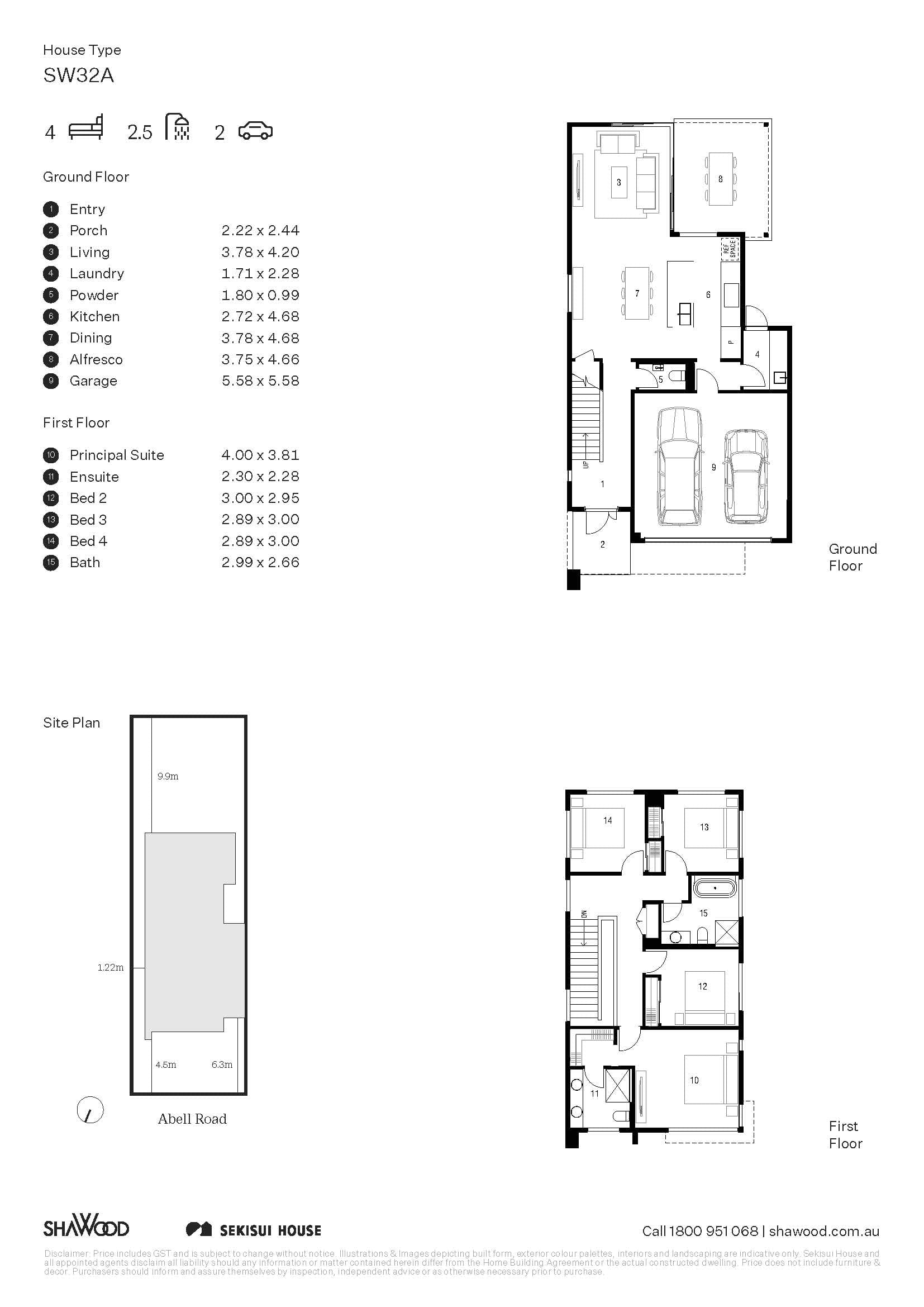 Floorplan Abell Rd Elara Lot6412