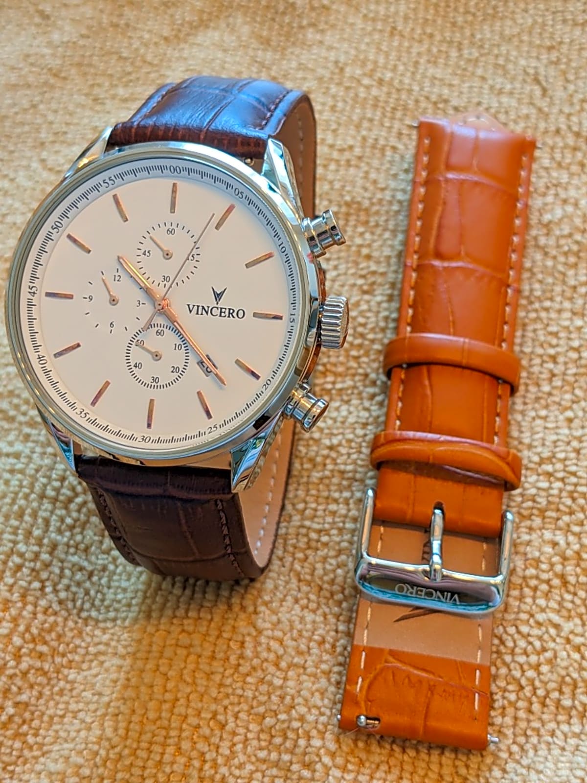 Men's 40MM Chronograph - Rose Gold, Vincero Watches