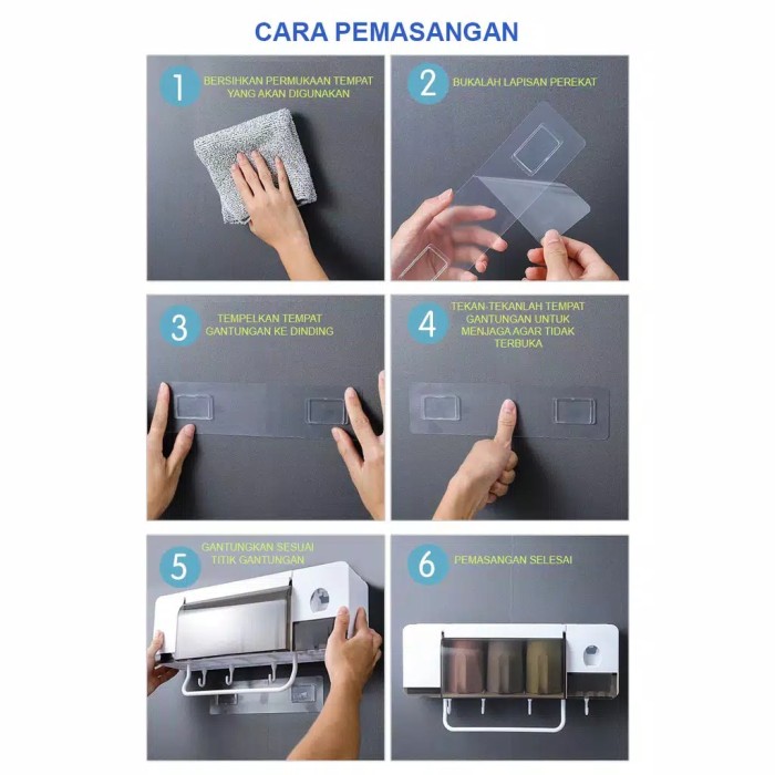Jual Rak Kamar Mandi Dispenser Odol Tempat Alat Mandi Otomatis Anti ...