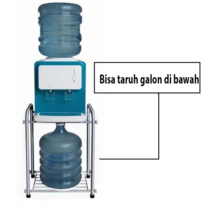 Jual RAK MINIMALIS Dispenser Galon 2 Susun - Rak Bawah Bisa Simpan