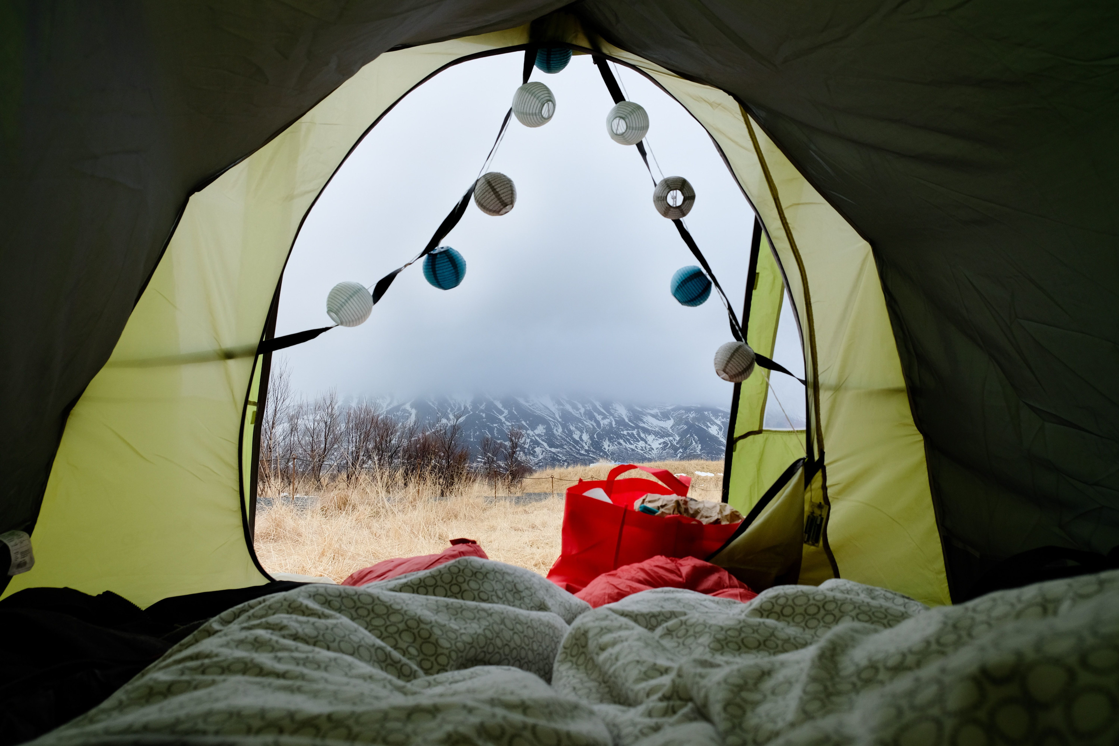 people enjoying camping in iceland wild