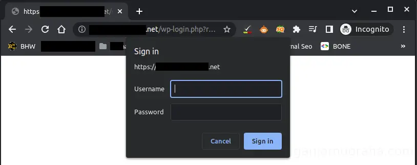 wordpress sign in pop up