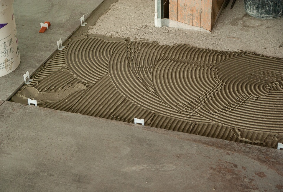 Floor tile installation 