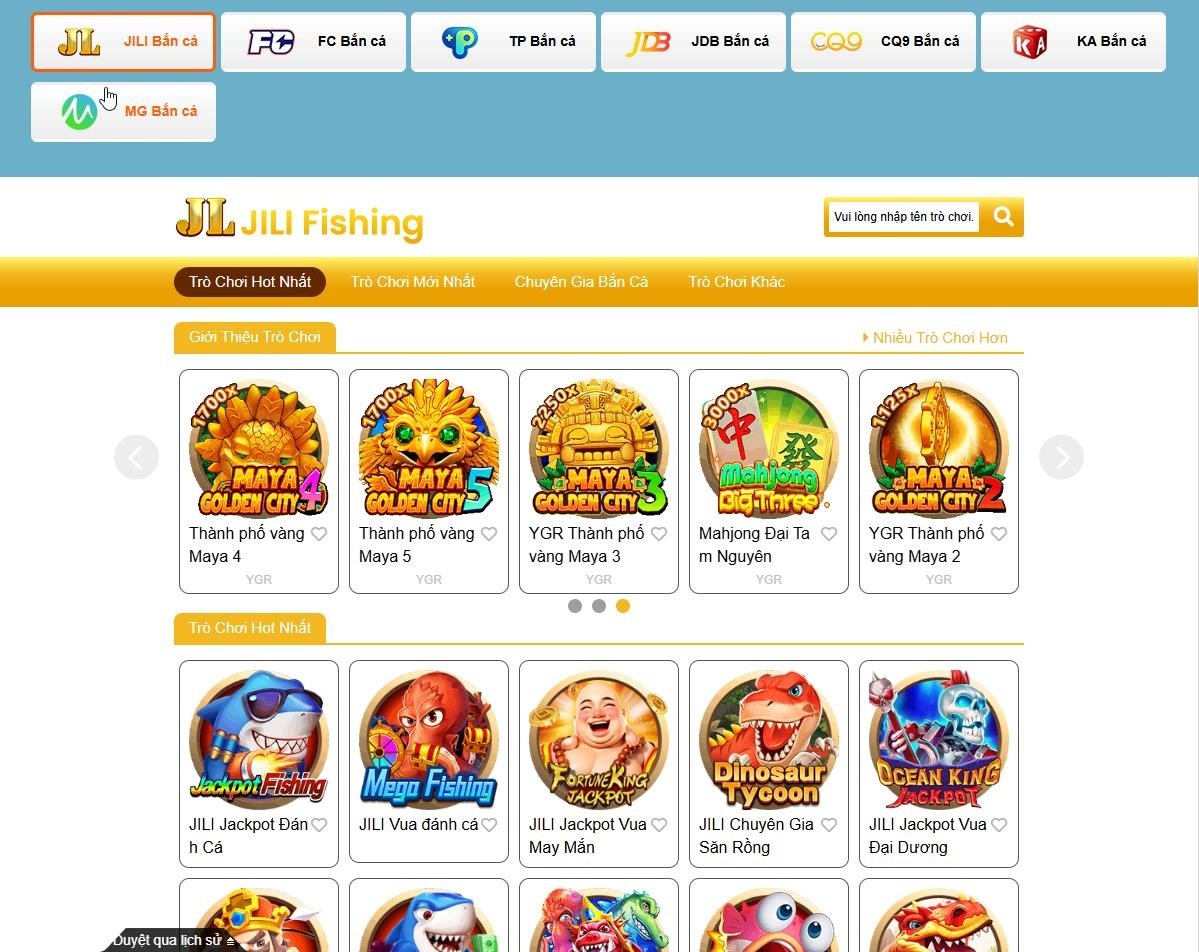 Hướng dẫn vào sảnh JILI Bắn cá Minh họa cách chọn sảnh game JILI Bắn cá tại SHBET