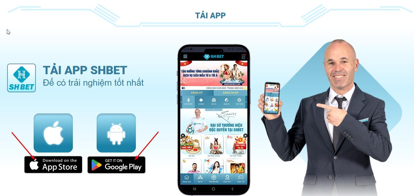 Mã QR để tải app SHBET cho hệ điều hành Android và iOS