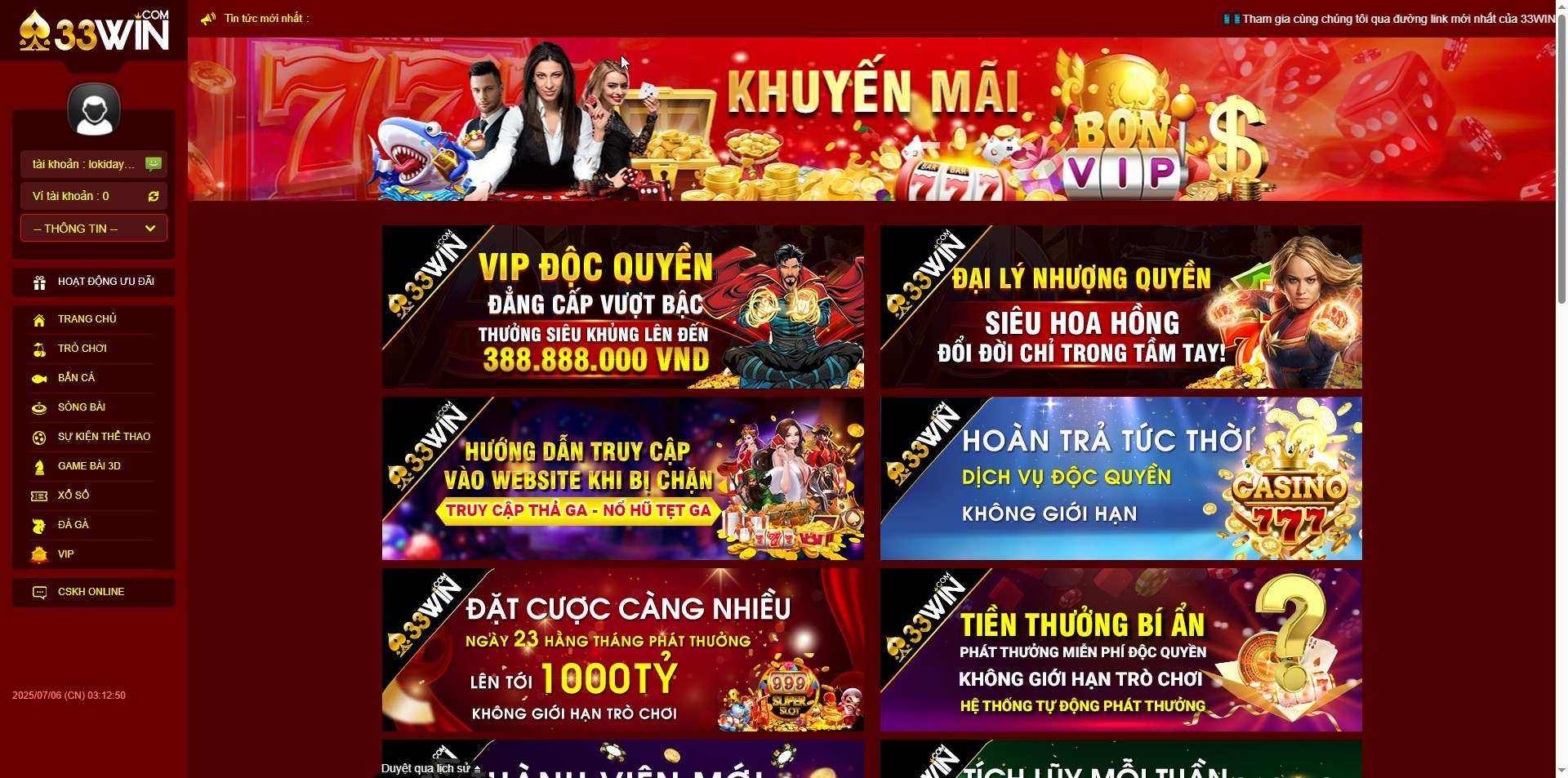 Sự kiện khuyến mãi 33WIN ngày 23 hàng tháng với thưởng lên đến 1000 tỷ