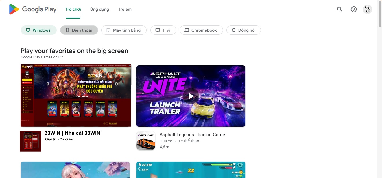 Cài đặt app 33win trên Android