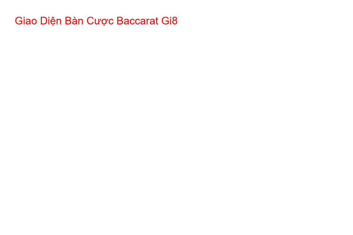 Giao Diện Bàn Cược Baccarat Gi8 Giao diện một bàn chơi Baccarat trực tuyến tại casino Gi8.