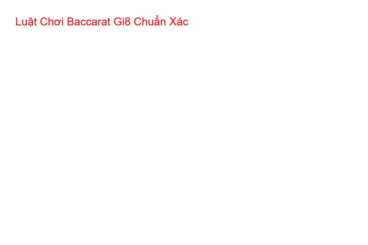 Luật Chơi Baccarat Gi8 Chuẩn Xác Infographic tóm tắt luật chơi Baccarat tại Gi8 bao gồm cách tính điểm và quy tắc rút bài.