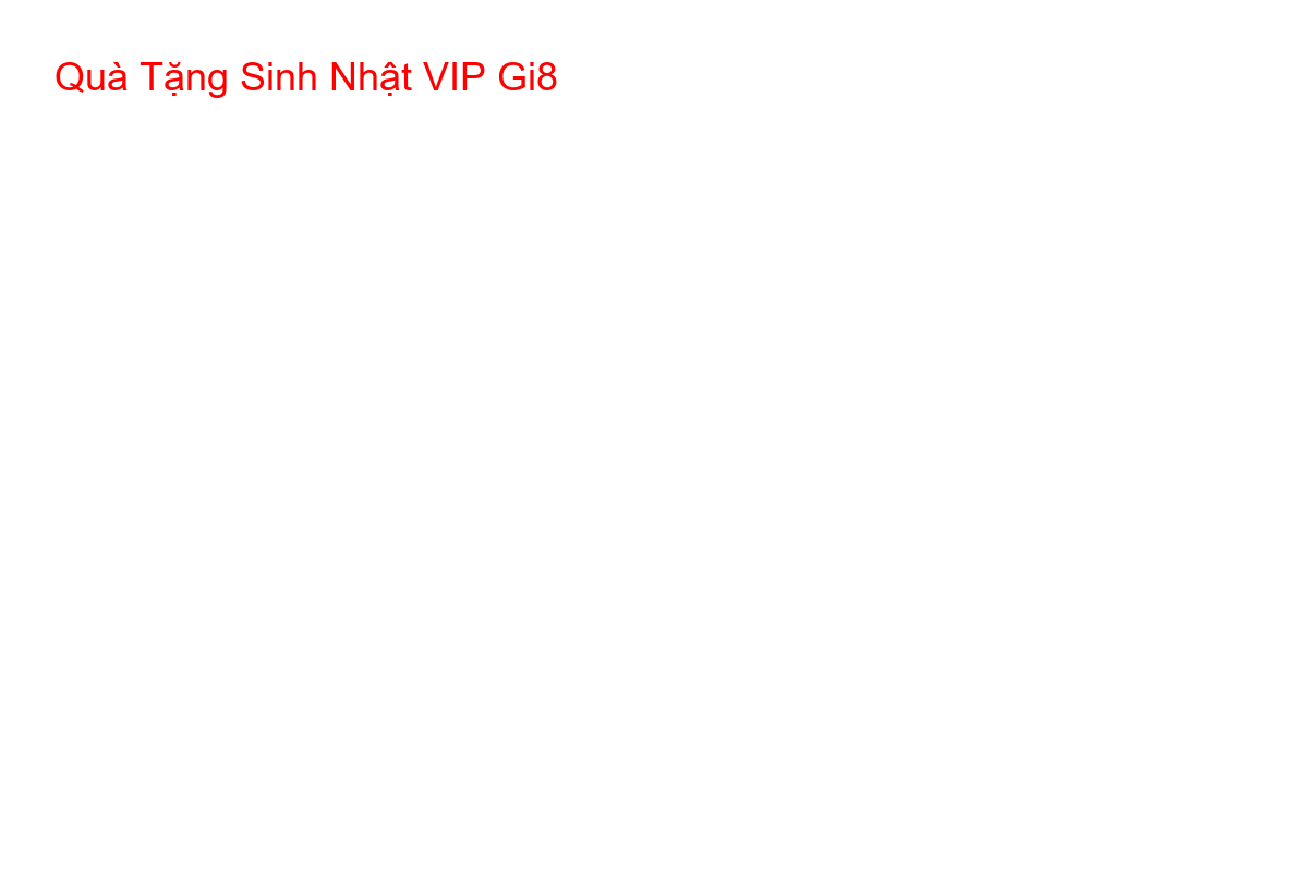 Quà Tặng Sinh Nhật VIP Gi8 Quà tặng sinh nhật độc quyền dành cho khách hàng VIP tại Gi8