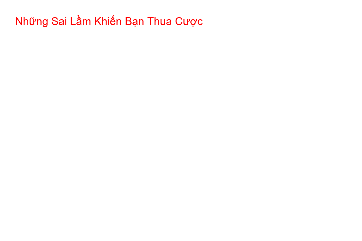 Infographic 4 sai lầm phổ biến khiến người chơi thua cược