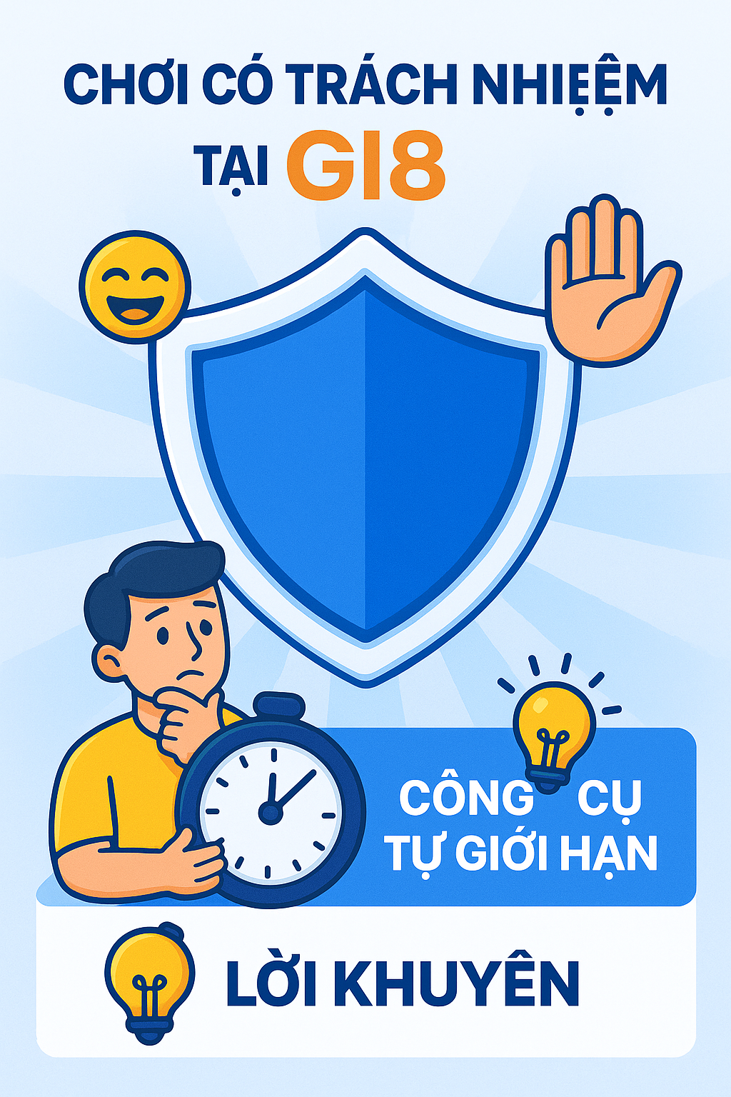Chơi Có Trách Nhiệm Tại Gi8 Biểu tượng chiếc khiên bảo vệ người chơi có trách nhiệm tại Gi8