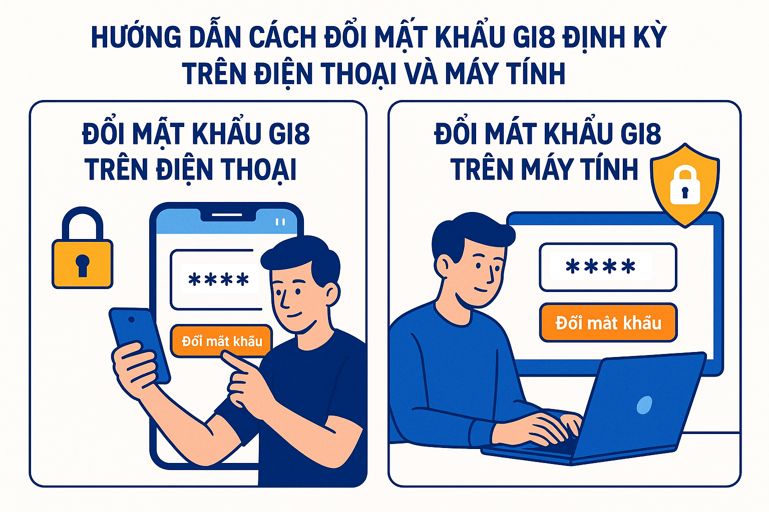 Các bước đổi mật khẩu Gi8 trên máy tính và điện thoại