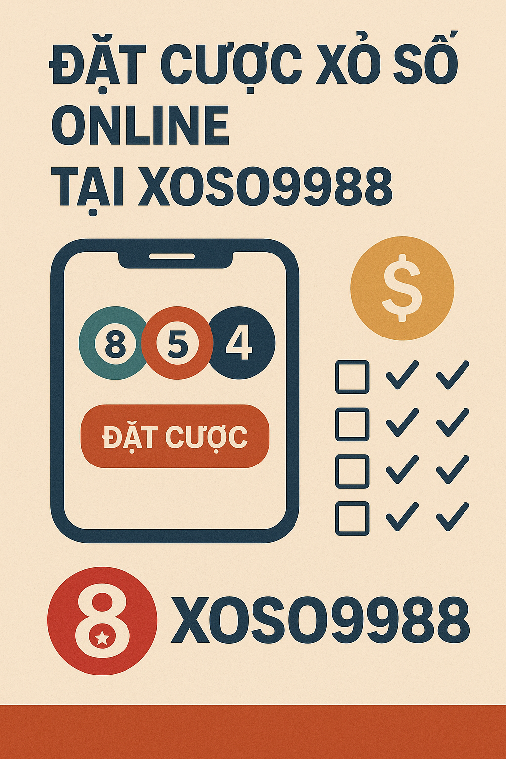 Giao diện đặt cược xổ số tại nhà cái XOSO9988