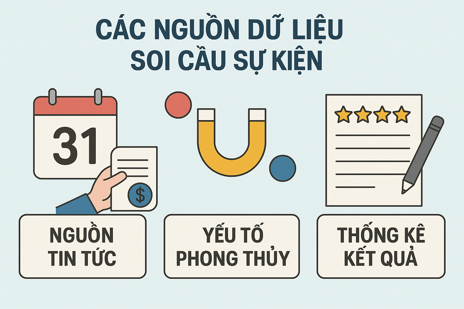 Infographic tổng hợp các loại sự kiện để tìm số lô