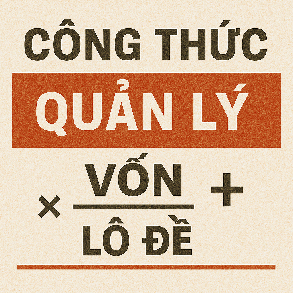 Infographic minh họa cách chia vốn thành 20 phần để chơi lô đề an toàn