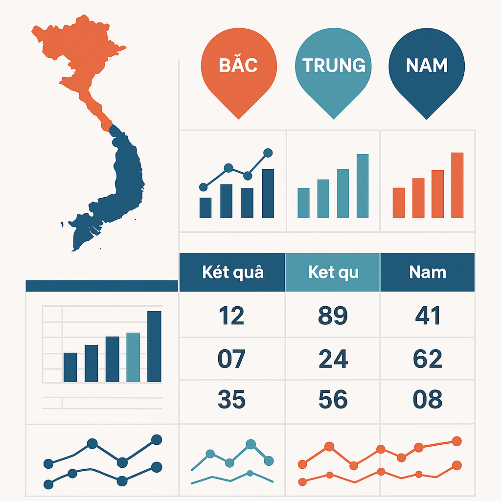 So sánh cách chơi lô đề 3 miền Infographic so sánh lô đề miền Bắc và miền Nam tại XOSO9988