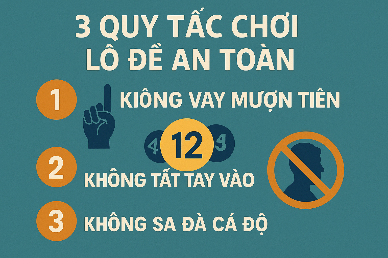 3 Quy Tắc Vàng Để Chơi Lô Đề An Toàn Infographic 3 quy tắc vàng khi chơi lô đề online cho người mới