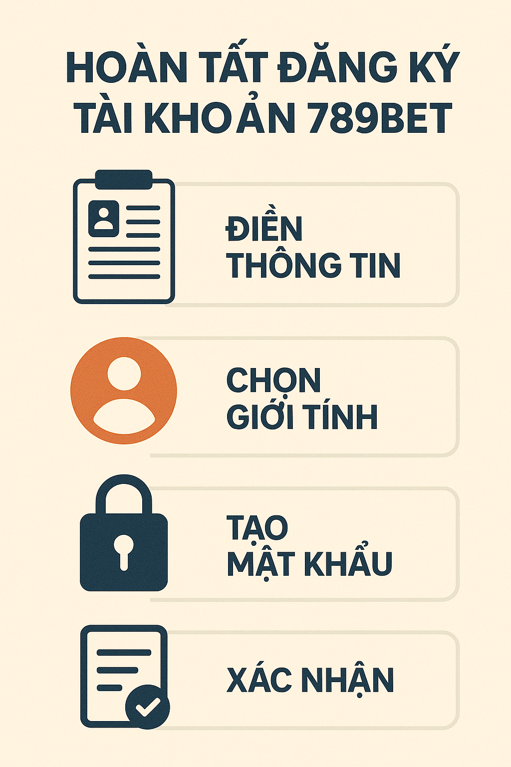 Form đăng ký tài khoản 789BET với các lưu ý quan trọng về thông tin chính xác