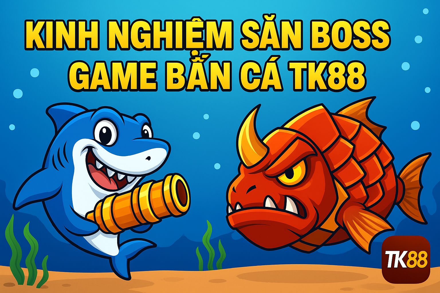 Kinh nghiệm săn Boss game bắn cá TK88 Cảnh báo không nên solo với Boss Rồng Vàng trong game bắn cá TK88