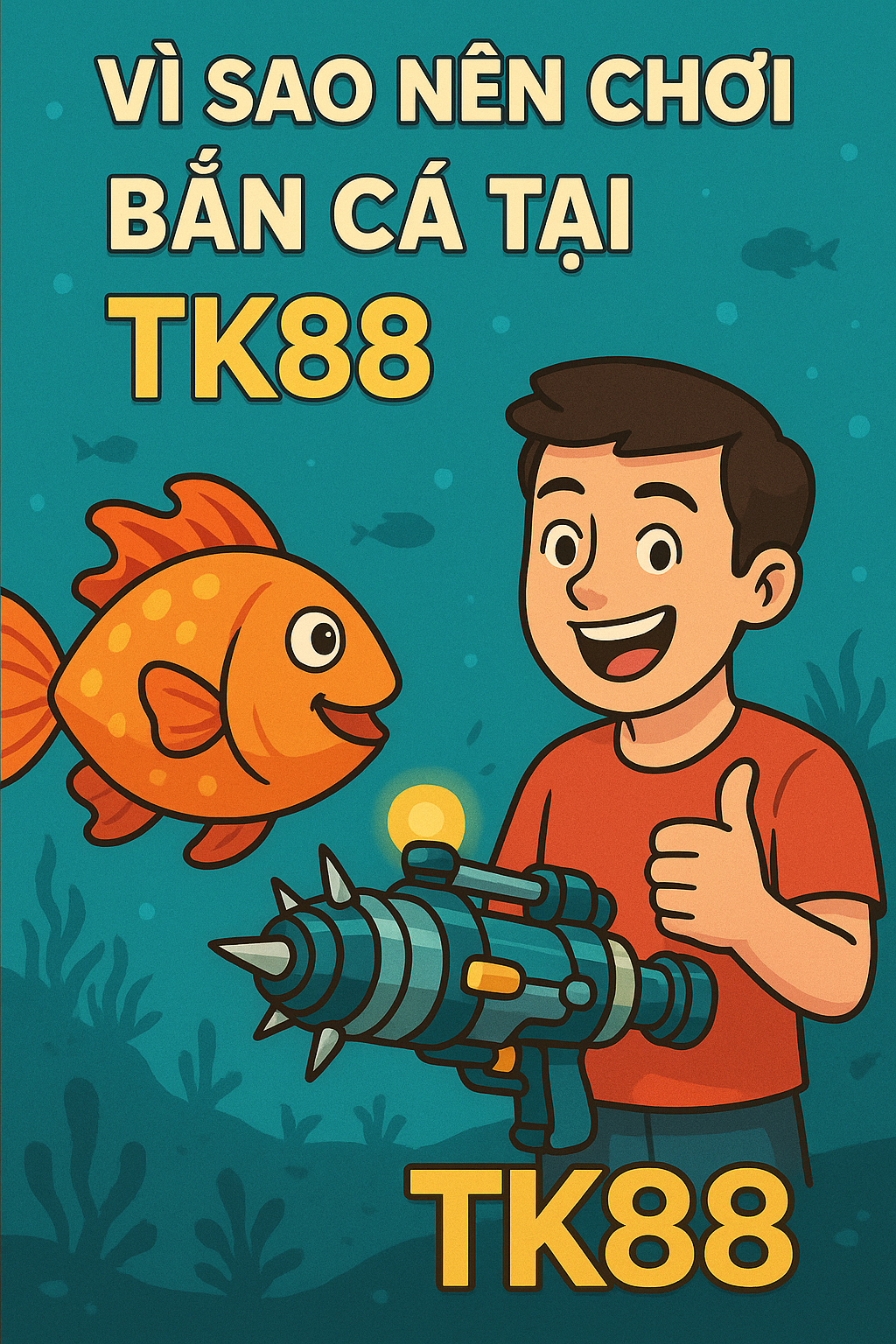 Infographic tổng hợp các lý do nên chọn chơi bắn cá đổi thưởng thật tại TK88