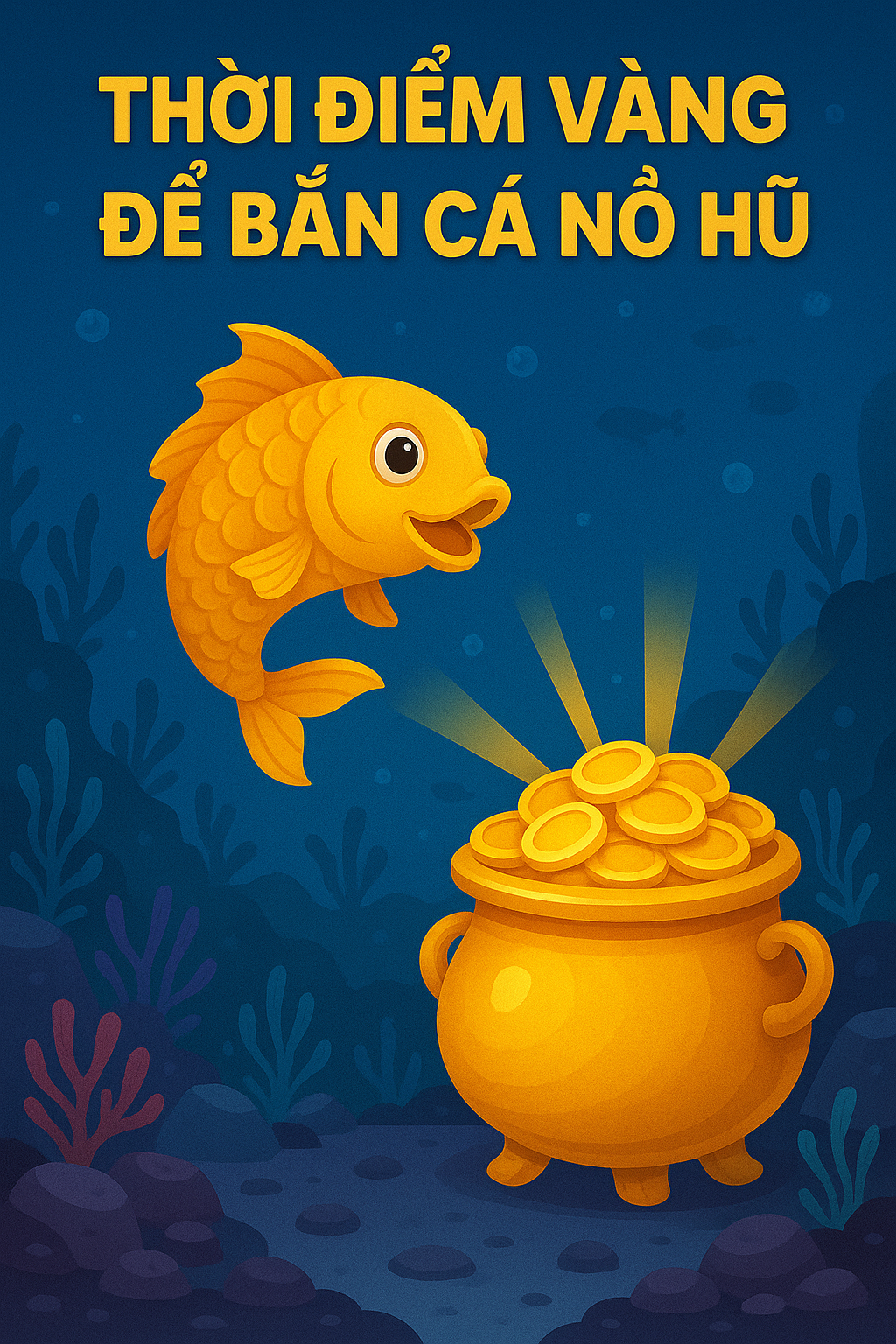 Hình ảnh minh họa thời điểm vàng để bắn cá nổ hũ khi cá đi theo đàn tại TK88.